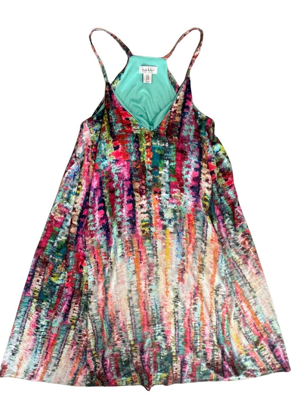 Nicole Miller Multicolor Striped Tie-Dye Maxi Dress Skirt - Picture 4 of 9